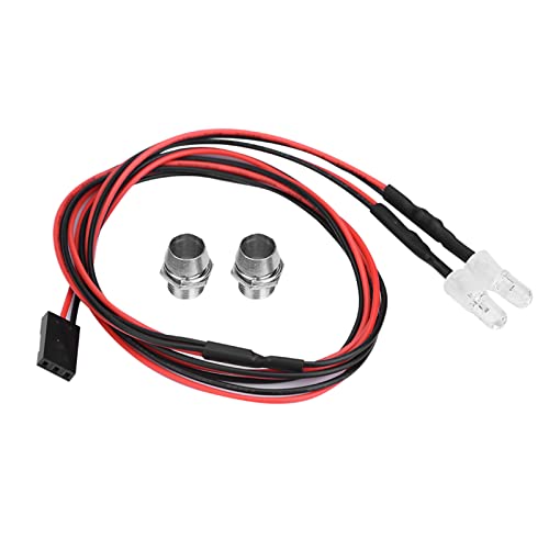 2PCS 5mm LED Lights for RC Cars, High Simulation Accessory with Superior Materials, Easy to Install for 1/10 Model Drift Car Vehicle (No. 12 red Light) - style: No. 12 red light