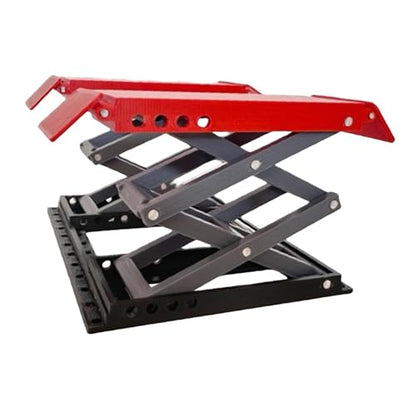 Simhoa RC Car Work Stand,RC Miniature Lifting Platform, Portable,for 1/18 Scale Crawler,Manual Lift Table Repair Workstation, Red Black