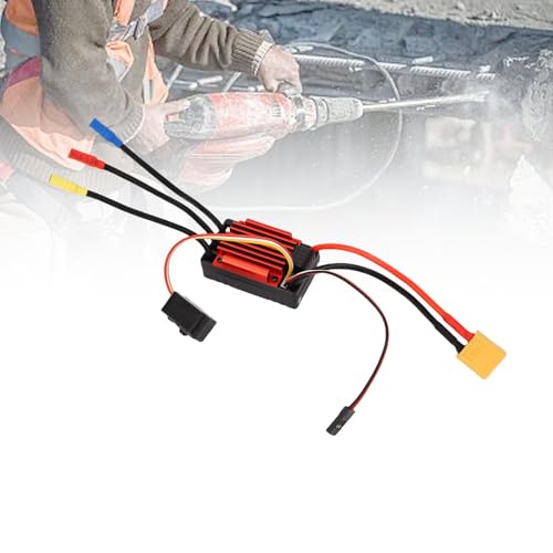 Brushless ESC, Water Proof 35A RC Speed Controller, Brushless Motor Controller with Programming Port Adjustable Braking Built in BEC for 1/18 Scale RC Cars Buggies Off Road On Road