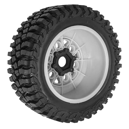 1/8 1/10 RC Short Course Truck Tires 4.96" OD Monster Truck Tires 12/14/17mm Hex Fit for 1/8 Mojave 4S ARRMA Typhon ARRMA SENTON 4X4 V3 1/10 Losi Baja Rey