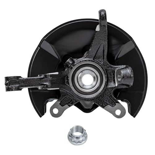Detroit Axle - 4pc Front Steering Knuckles Kit for 06-11 Honda Civic, 2 | Disc Brake Calipers w/Bracket 2 Steering Knuckles & Wheel Bearing Hubs 2006 2007 2008 2009 2010 2011 Replacement - size: 4BU47731/Kit