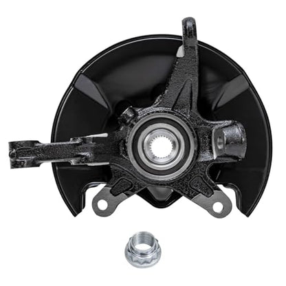 Detroit Axle - 4pc Front Steering Knuckles Kit for 06-11 Honda Civic, 2 | Disc Brake Calipers w/Bracket 2 Steering Knuckles & Wheel Bearing Hubs 2006 2007 2008 2009 2010 2011 Replacement - size: 4BU47731/Kit