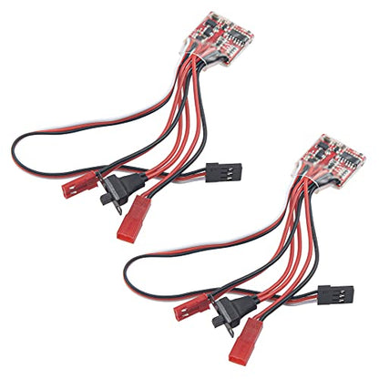 2Pack ShareGoo RC 30A Brushed ESC Electric Speed Controller with Brake 4~8V for 130 180 260 Motor 1/16 1/18 1/24 RC Car Boat Tank