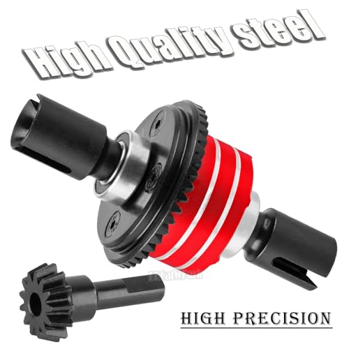 RC 43T Differential & 10T Main Gear Upgrades Part for 1/7 Big Rock/Mojave/Fireteam V2 6S BLX,1/8 Kraton/Outcast/Notorious Talion 6S BLX & EXB,Replace ARA310990,#ARA310979,Red - color: Red - (Differential)