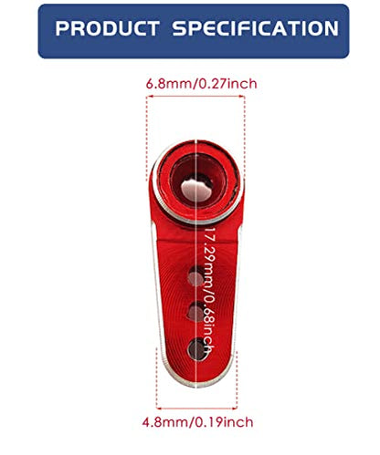RC Servo Mount Bracket and Mini Servo Arm for 1/24 SCX24 Upgrade Red | Aluminum Servo Mount for ES08MA II Servo Upgrade Parts,Precision Fit,Wear Resistant,Easy To Install - color: Gold+red