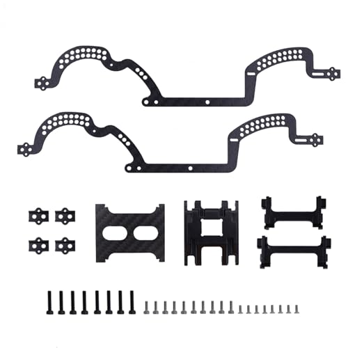 RC Crawlers Components For TRX4M For Bronco For Defender 1/18 For LCG Chassis Kit Frame Rails Braces Rock Sliders RC Crawler Car DIY Upgrade Parts Replacement(Set) - size: Set