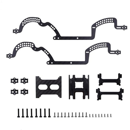 RC Crawlers Components For TRX4M For Bronco For Defender 1/18 For LCG Chassis Kit Frame Rails Braces Rock Sliders RC Crawler Car DIY Upgrade Parts Replacement(Set) - size: Set