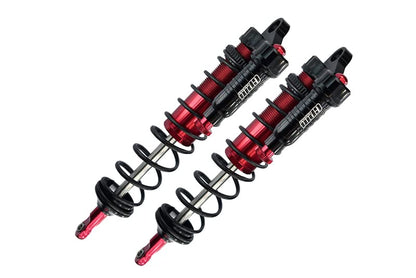GPM Aluminum 6061-T6 Rear L-Shape Piggy Back (Built-in Piston Spring) Adjustable Spring Dampers 143Mm - 2Pc Set for TRAXXAS 1/8 4Wd Sledge Monster Truck-95076-4 (Red) - color: Red