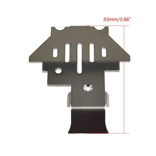 Stainless Steel Center Belly Pan Armor Skid Plate Stainless Steel RC Skid Plate RC Chassis Armor Protector Plate Protection Compatible with TRX4 1/10 RC Crawler Car Upgrades