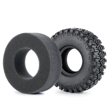 4PCS 1.9" Rubber Tire Wheel Tires 114mm | For 1/10 Axial SCX10 90046 TRX4 D90, RC Crawler Car, Upgrade Parts