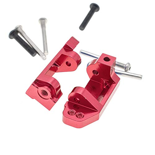 RC Alloy Caster Block for Traxxas 1/10 2WD Slash, Stampede, Rustler, Nitro Slash-Replaces Part 3632(Pair) - color: Red