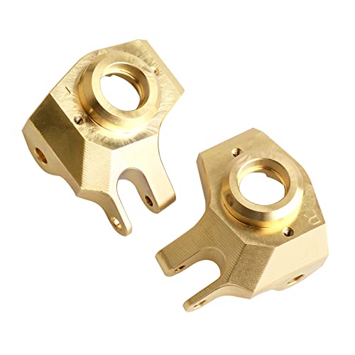 Hobbypark Brass Front Steering Knuckles Heavy Weights for SCX10 II Upgrades Compatible with Axial SCX10 II Honcho (Gold)
