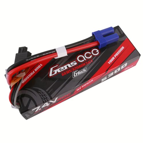 Gens ace G-Tech 5300mAh 7.4V 60C 2S Lipo Battery HardCase 24# with EC5 Plug