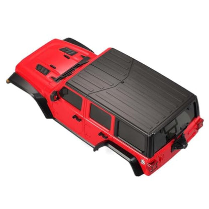 6.10 inches (155mm) Wheelbase Shell Hardtop Body Replacement Part for TRX4M Bronco Defender AX8560 1/18 RC Crawler Chassis (Red) - color: Red