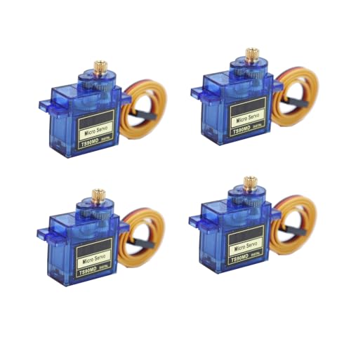 4 Pack Full Metal Gear TS90MD 9g Digital Micro RC Servo 270 Degree Upgrade SG90 Mini Servos Motor for Arduino RC Smart Car 450 Aircraft Plane Boat DIY Project PWM500-2500 Controllable Angle