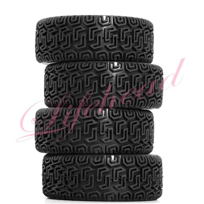 Lifehead 2.68 inch RC On Road Racing Car Tires and Wheels for 1/10 RC On-Road Touring Drift Car HSP Tamiya XV01 TT01 TT02 HPI Kyosho FAZER MK2 /12mm Hex - color: Brown 2