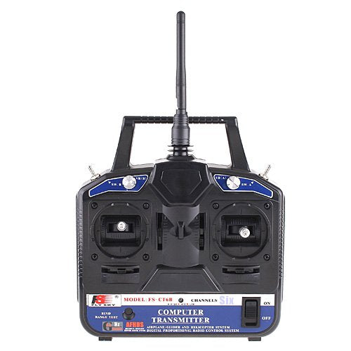 2.4G FS-CT6B 6 CH Radio Model RC Transmitter & Receiver PPM/GFSK Heli/Airplane/Glid 12V DC