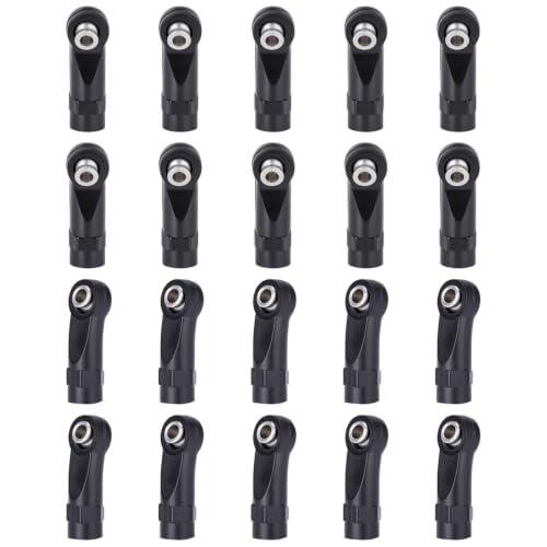 20pcs RC Linkage Rod Ends,M4 Ball Joint Head Set for Traxxas TRX-4 Axial SCX10 HSP 90046 90047 UTB10 Capra RBX101/10 RC Crawlers Car Upgrade Parts (20pcs Bent A) - style: 20pcs Bent A