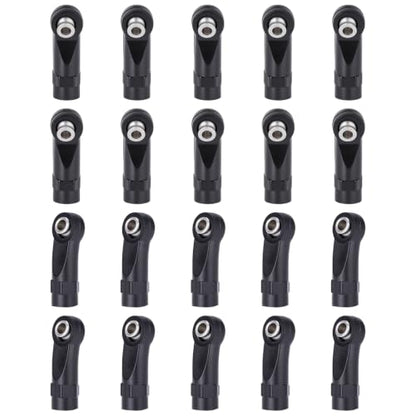 20pcs RC Linkage Rod Ends,M4 Ball Joint Head Set for Traxxas TRX-4 Axial SCX10 HSP 90046 90047 UTB10 Capra RBX101/10 RC Crawlers Car Upgrade Parts (20pcs Bent A) - style: 20pcs Bent A