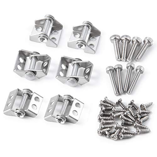 6Pcs RC Trailer Cargo Box Hinge Metal Hinge with Screws for 1/14 Tamiya RC Truck Car