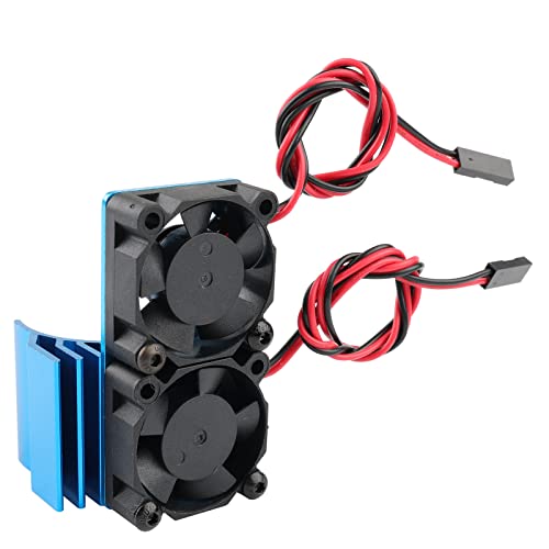 RC 540 Motor Aluminum Motor Heatsink with Dual Cooling Fan Motor Seat Combo for A949-B A959-B A969-B A979-B K929-B 1/18 Wltoys Upgrades Parts - style: Dual Fan + 540 Motor + Mount Seat