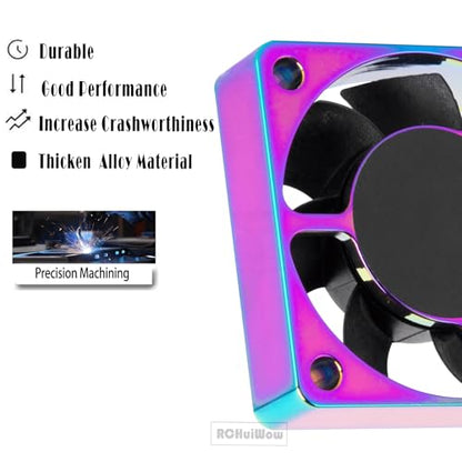 RC 40 * 40MM 14000 RPM Motor Cooling Fan Brushless Motor Heat Sink 4.8-8.4V Upgrades Part for 1/10 1/8 4068 4092 4074 RC Car Brushless Motor，Alloy High Speed Heatsink Cooling Fan,2PCS