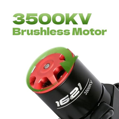 Brushless Motor and Transmission for TRX4M Upgrades | Outer 1621SL 3500KV Motor with Side Plate for Trx4m 1/18 RC Crawler