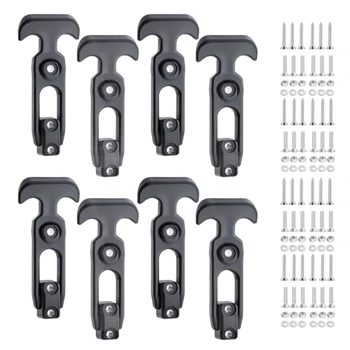 Cooler Latches Rubber Latches Replacement for Cooler,Boat,Golf Cart,Tool Box,Off-Road Vehicles,Farm Machinery, Flexible T-Handle Draw Latches(8 Pack) - color: Black