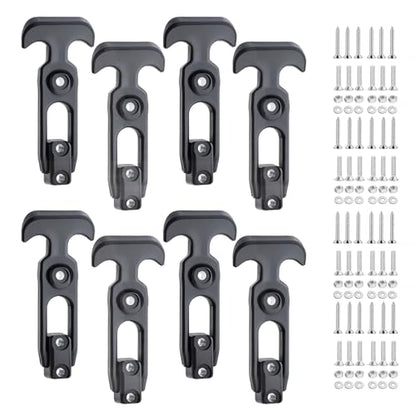 Cooler Latches Rubber Latches Replacement for Cooler,Boat,Golf Cart,Tool Box,Off-Road Vehicles,Farm Machinery, Flexible T-Handle Draw Latches(8 Pack) - color: Black
