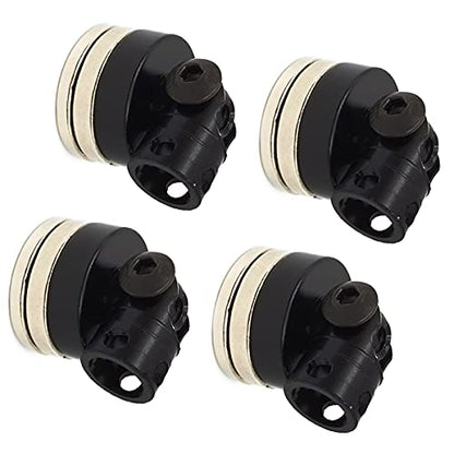 DEVMO 4PCS RC Magnetic Body Post,Alloy Magnetic Stealth Invisible Body Shell Mount Column Compatible with HSP Redcat Himoto Tra-xxas SCX10 4WD 1/10 RC Car (Black)