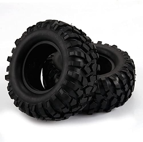96mm RC Off Road Climbing Car Tires,WONFAST 4PCS RC Crawler Rubber Tires 1.9 inch Wheels Tyres Set for 1:10 RC Rock Crawler Car for Axial SCX10 D90 TF2 MST Tamiya TRX-4 Parts - color: 96mm