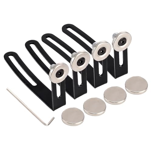 RC Car Body Shell Mount Magnetic Metal L-Bracket, Pack of 4 | 1/10 Scale, For Rock Crawler, Compatible with RC4WD D90 Traxxas TRX4 Axial SCX10 90046 Redcat Tamiya