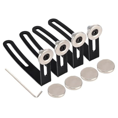 RC Car Body Shell Mount Magnetic Metal L-Bracket, Pack of 4 | 1/10 Scale, For Rock Crawler, Compatible with RC4WD D90 Traxxas TRX4 Axial SCX10 90046 Redcat Tamiya