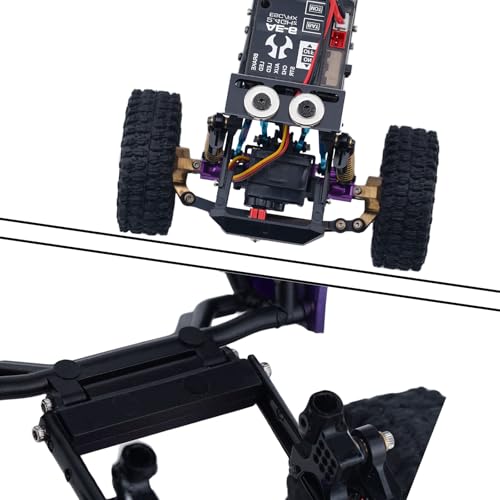DJX SCX24 Body Shell with Bed Rack for Axial SCX24 C10 Bronco Wrangler Base Camp 1/24 RC Crawler Car (White) - color: White