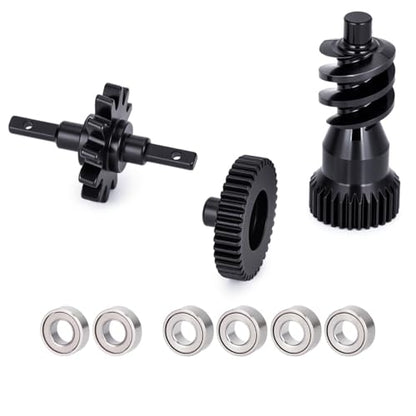 Carbon Steel Gearbox Gears Bearings Set for Axial SCX30 Ford Bronco Jeep Wrangler JLU K10 1/30 RC Crawler Upgrade