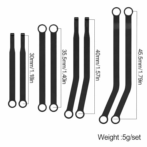 Aluminum Suspension & Steering Links Set for 1/30 Axial SCX30 Crawler Upgrade, Heavy Duty Chassis Links Kit with Tie Rod & Drag Link (Chassis Links) - color: Chassis Links