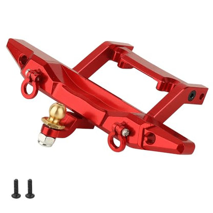 Front & Rear Bumper Aluminum for Traxxas 1/18 TRX4M TRX-4M Defender RC Crawler Car Upgrade Parts (red) - color: Red