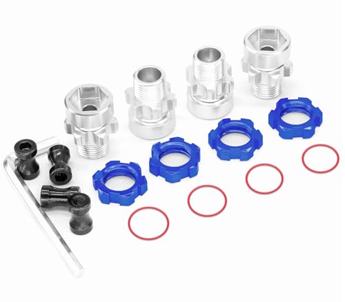 OGRC 12mm to 17mm Wheel Hex Adapter, Hex Extension for Slash Losi RC Car | Aluminum Hub, 10mm Extension, 17mm Wheel Conversion, for Traxxas Losi HPI 1/10 RC Truck Buggy, Blue - color: Blue