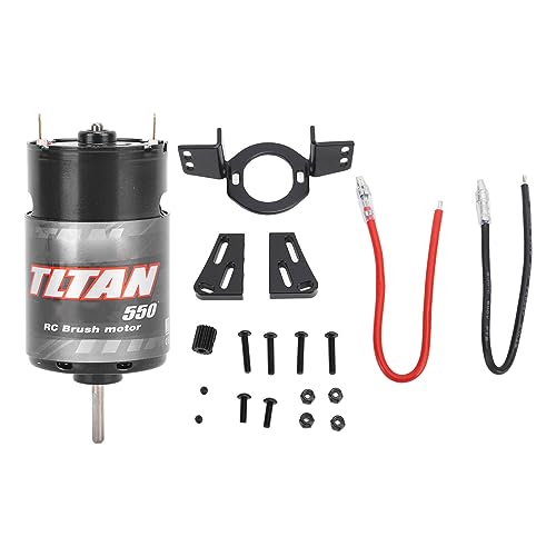 Changor 550 Motor High Speed RC Brushed Motor with Reduction Gearbox for 1/14 1/10 RC Crawler DIY (35T) - size: 35T