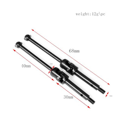 1 Pair Steel CVD Drive Shaft Axle RC Upgraded Parts for LOSI 1/18 Mini LMT 4X4 Brushed Monster Truck RTR-LOS01026 RC Car - color: 1 Pair Drive Shaft