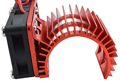 540/550 Aluminum Heat Sink W/Two 30mm Fans - 3 Colors to Choose from (Red)