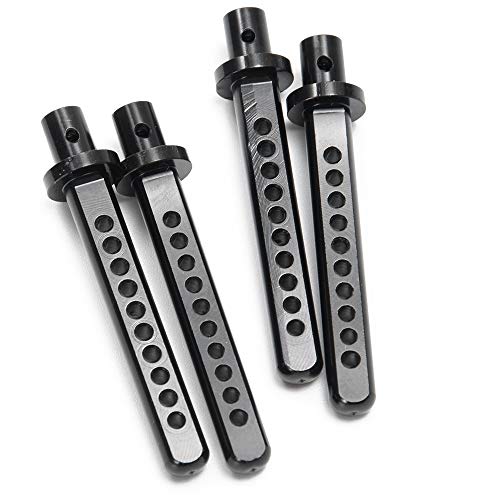 4PCS Aluminum Body Post Mounts for 1/10 RC Crawler Axial SCX10 (Black) | 3 Color,Heavy-duty Aluminum,CNC-Machined Body Posts Upgrade Part - color: Black