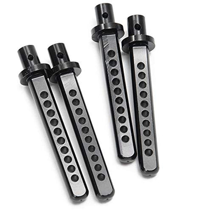 4PCS Aluminum Body Post Mounts for 1/10 RC Crawler Axial SCX10 (Black) | 3 Color,Heavy-duty Aluminum,CNC-Machined Body Posts Upgrade Part - color: Black