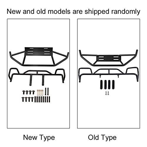 RC Front Rear Bumper, 19cm/7.48in Model Vehicle Upgrades Parts Accessories Metal Front Rear Bumper for TF2 / TF1 1/10 Scale RC Crawler Car