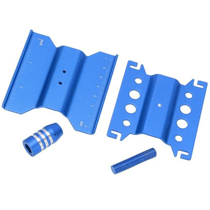 Qiilu RC Car Stand 360 Degree Aluminum Alloy Work Station for RC Cars + Height Repair Tool Kit Compatible with 1/18 1/24 Scale - RC Vehicle Scale Accessories (Blue) - color: Blue