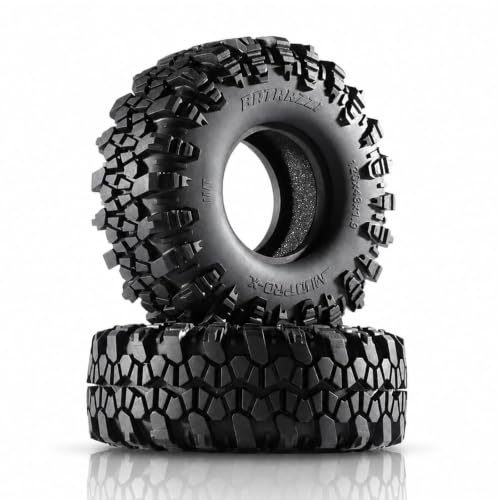 Mud Pro-X 1.9" M/T Tires - 120mm Self-Cleaning Aggressive Tread RC Crawler for 1/10 RC Crawler Upgrade, Compatible with FMS FCX10,SCX10,TRX4 (2pcs) - style: 2pcs