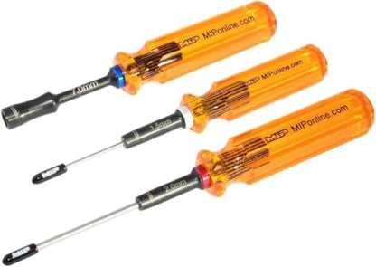 MIP RC Hex and Nut Screwdriver Set 9620 – 3-Piece Tool Kit (1.5mm, 2.0mm, 7.0mm) for RC Cars, Helicopters, Drones, Boats – Precision Hexagon Allen Wrenches and Nut Drivers for RC Repair – Made in USA - style: Metric 1.5mm 2.0mm 7.0mm