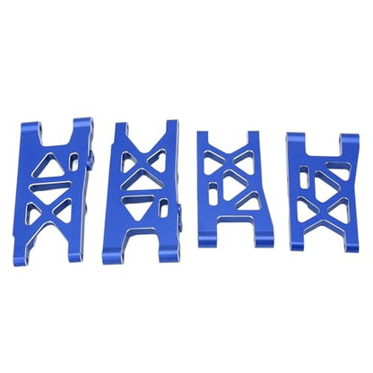 RC Front and Rear Suspension Arms Set Aluminum Alloy Upgrade Parts for Arrma 1/18 380 Brushed 4X4 Truck 380 Brushed 4X4 Small Scale Buggy, RC Car Upgrade Parts (Blue) - color: Blue