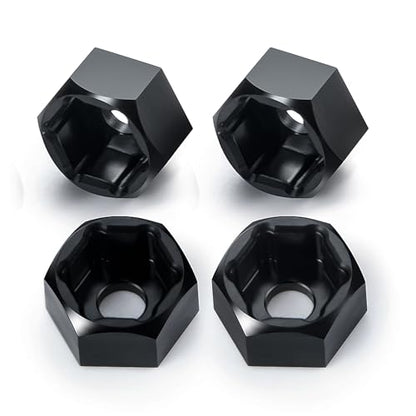 4PCS 5mm to 7mm Wheel Hex Hub Adapters for 1/10 WPL D12 | RC Truck Car 1/24 SCX24 RC Upgrades Accessories Black