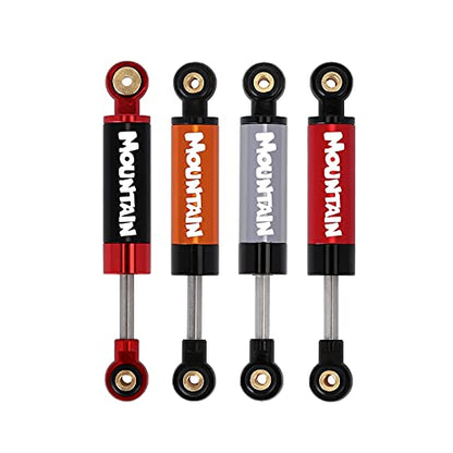 INJORA RC Shock Absorber Damper Metal 40mm Internal Spring Air Shocks for 1/24 RC Crawler Car Upgrade Axial SCX24 Deadbolt AXI90081 AXI00002 AXI00001（Black） - color: Black